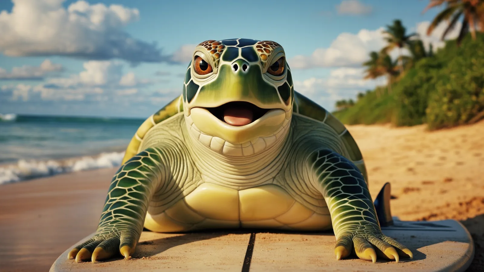 Romeu, a tartaruga surfista da NovaVida